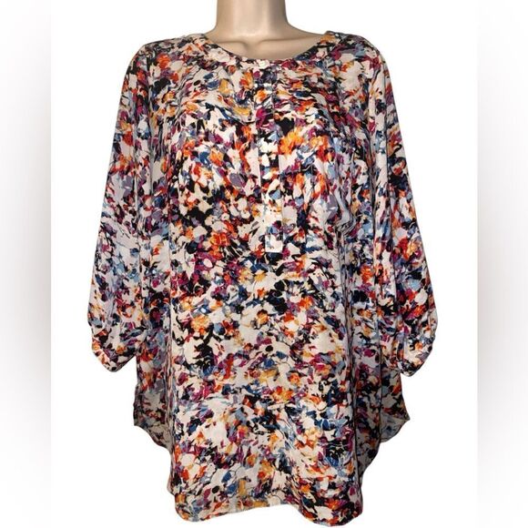 Premise Studio. Black Floral 
Women's 
Ruffle Sleeve
100% Polyester - Picture 1 of 5